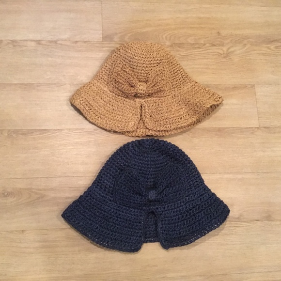 Women’s Foldable Straw Sun Hats With Bow - Picture 6 of 10